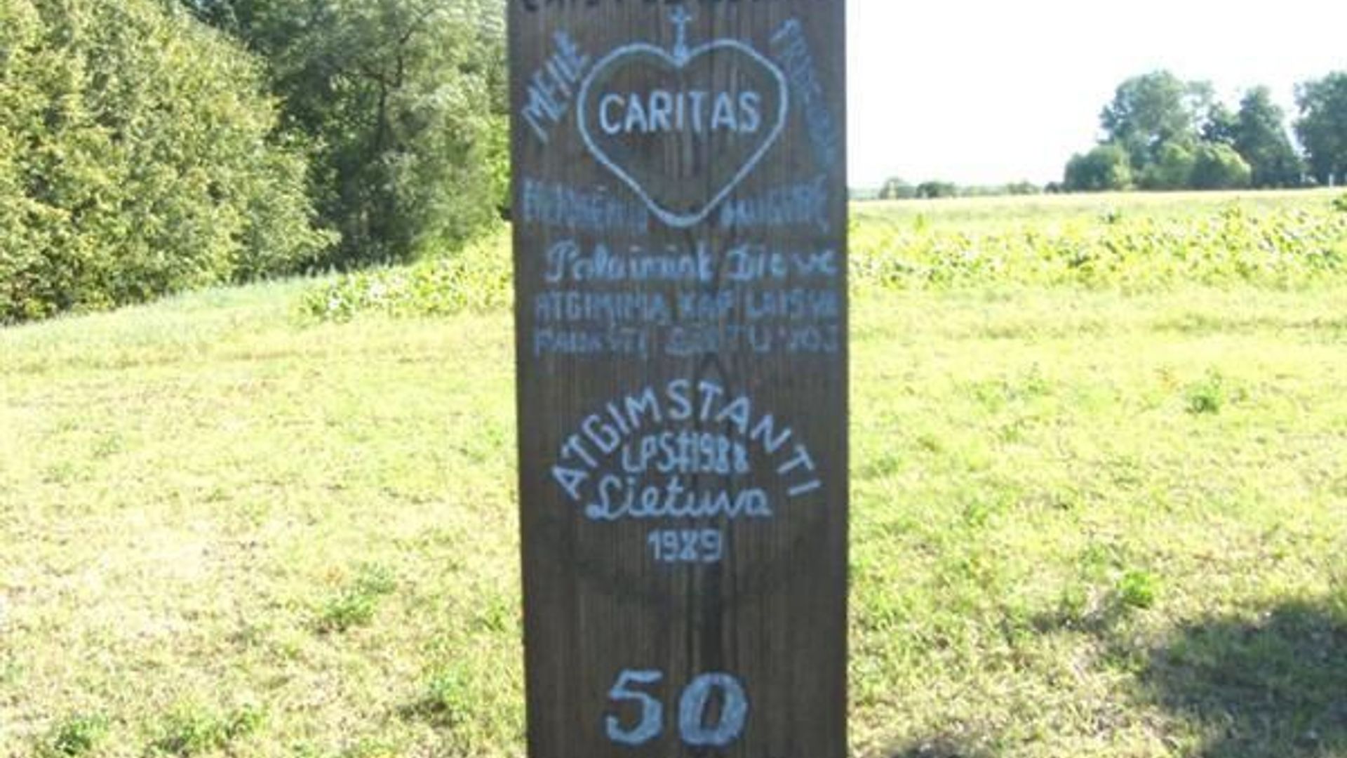 Baltic Way Sign Site of Pakruojis People