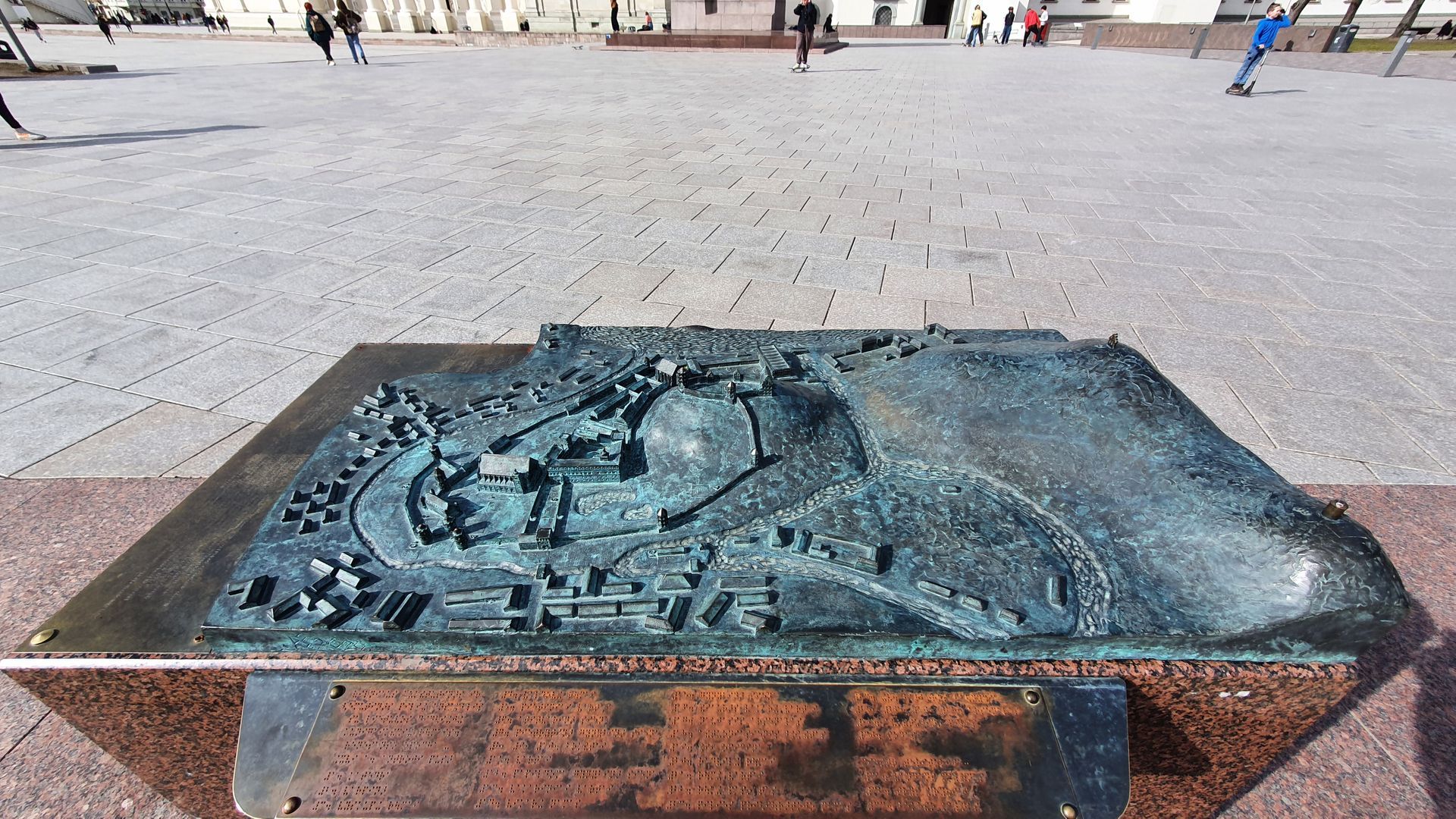 Vilnius city bronze model of the Grand Duchy of Lithuania
