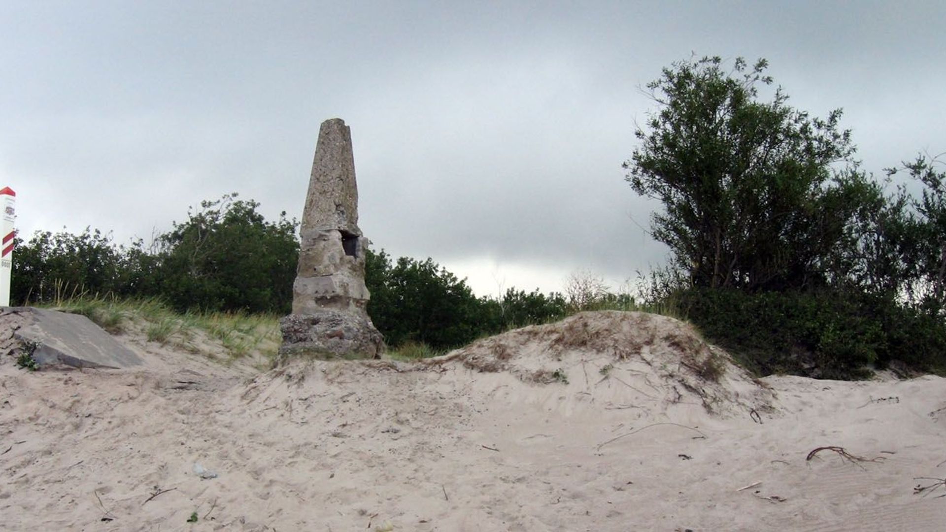 Landmark of the Lithuania - Latvia Border