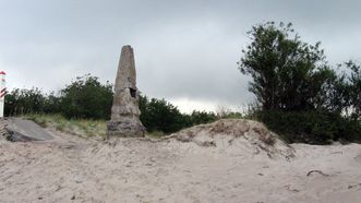 Landmark of the Lithuania - Latvia Border