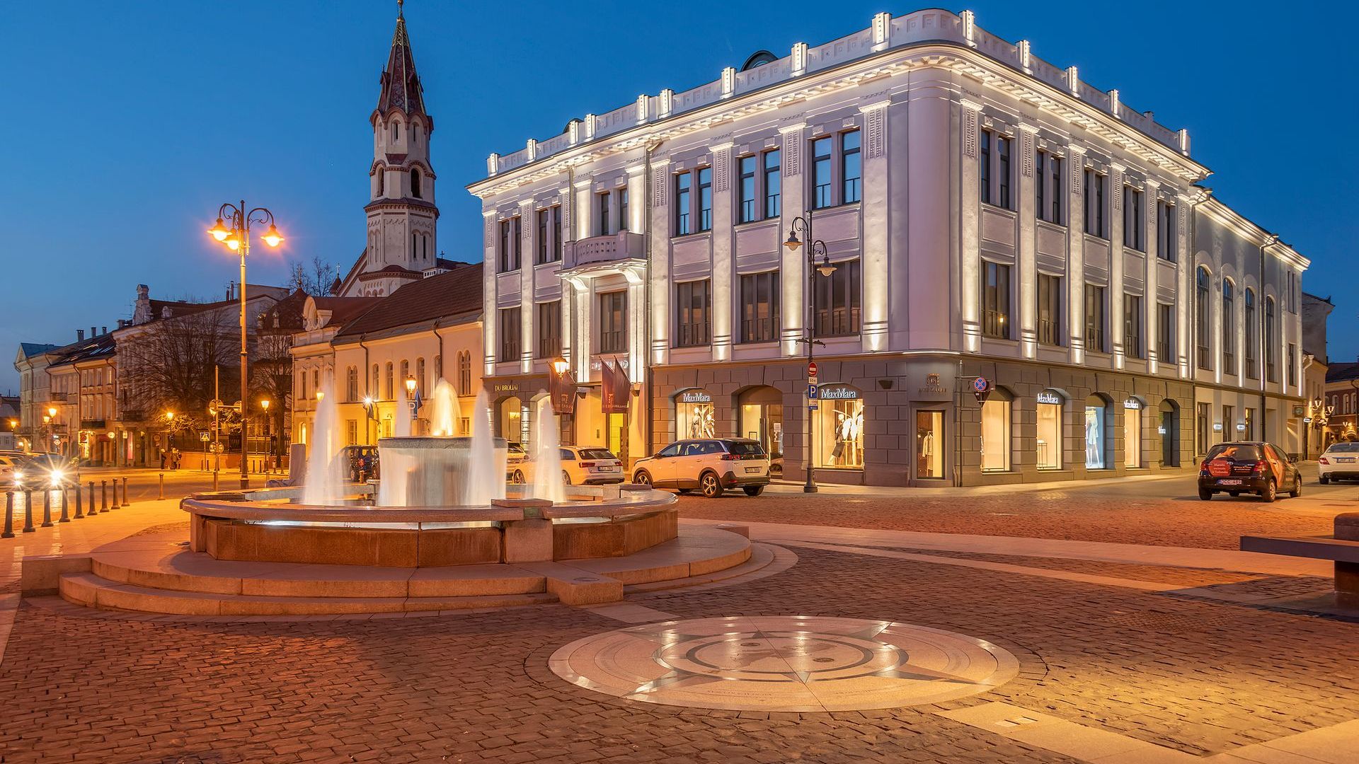 Fountain of Vilnius Town Hall Square