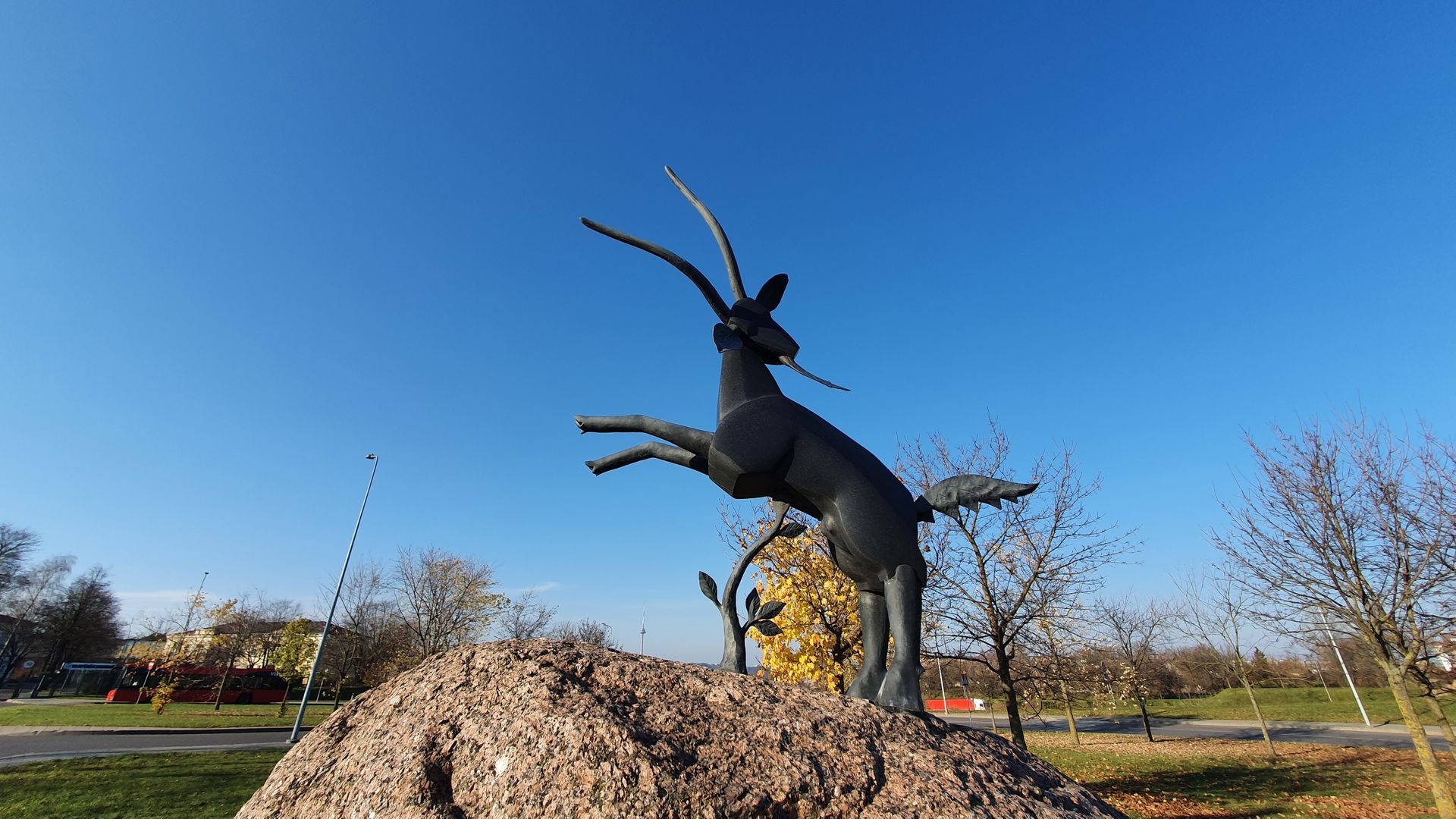 Sculpture Goat on a Stone