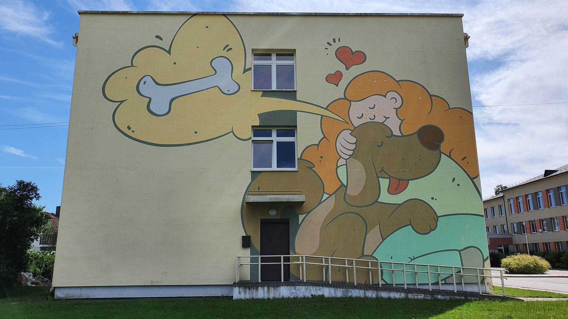 Mural Girl and Dog