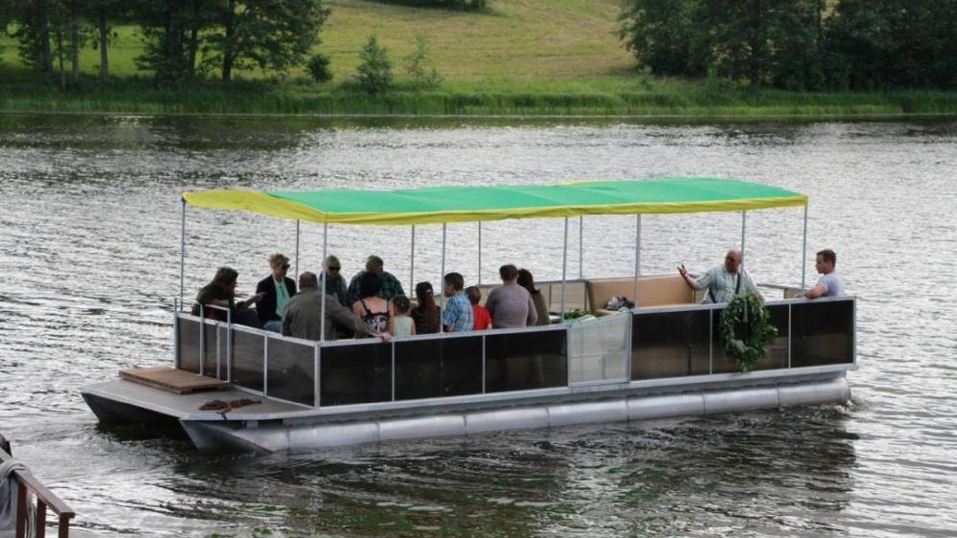 Raft of  Kriaunos Community in Lake Sartai