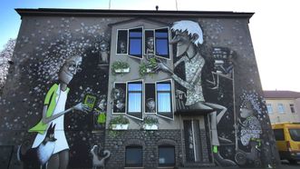 Mural on Vievis School