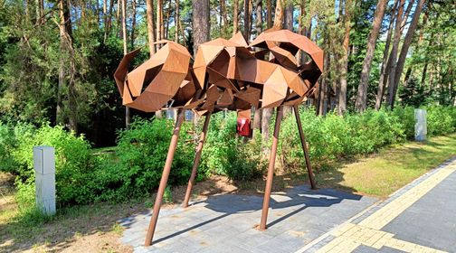 Interactive sculpture Cloud - human destinies. Phonebook of Lithuania