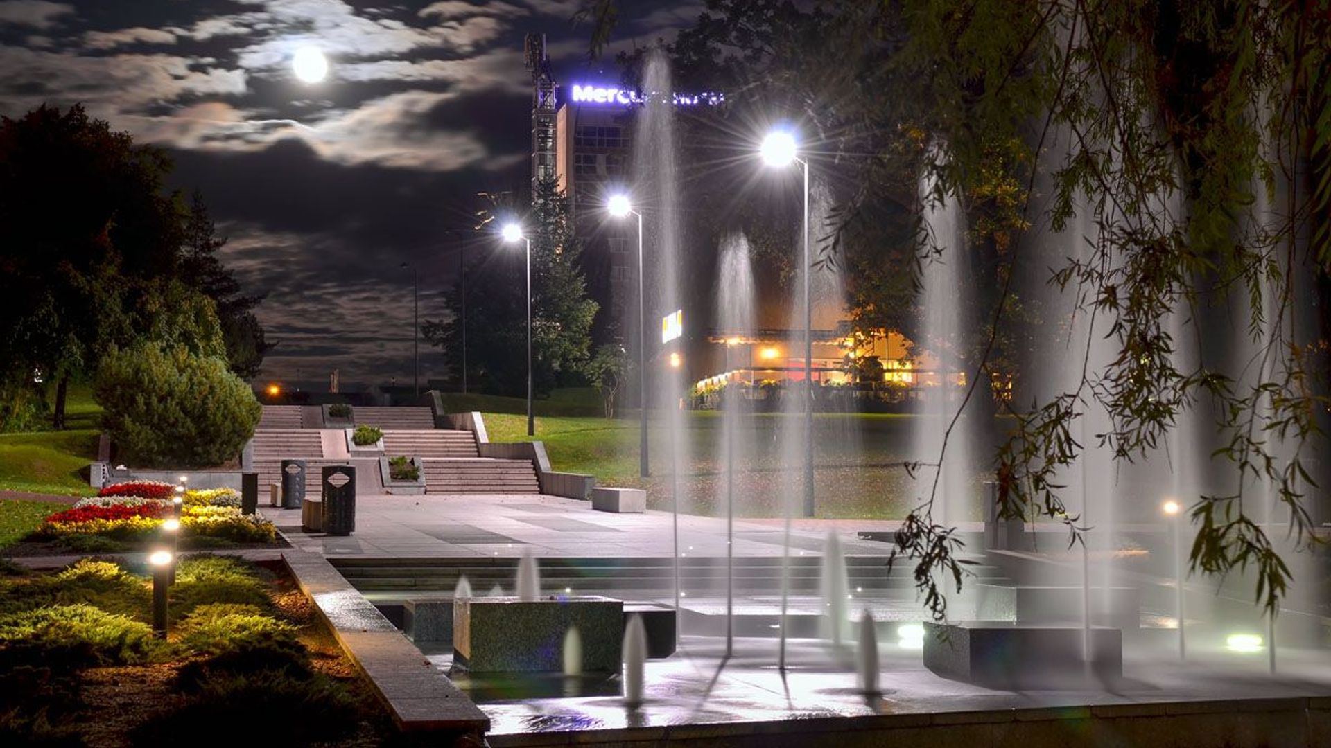 Illuminated Fountains of Marijampolė Poetry Park