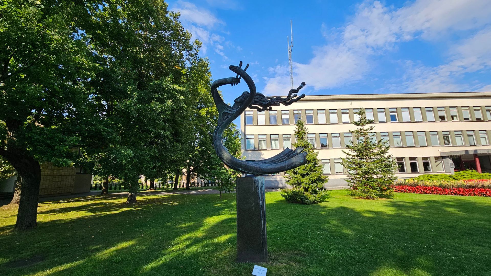 Sculpture Girl with Pipes