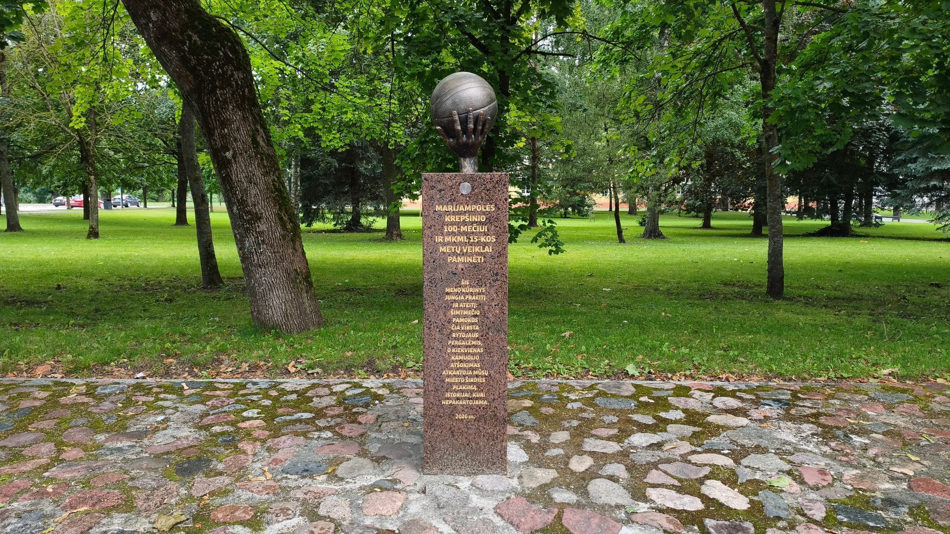 Sculpture Celebrating 100 Years of Basketball in Marijampolė and the 15th Anniversary of MKML
