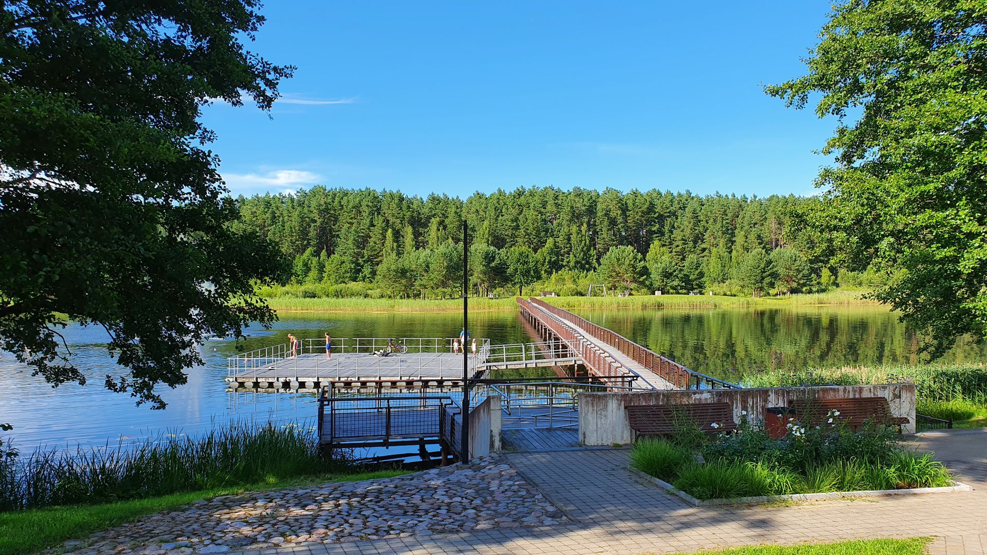 Lake Paplovinis Bridge