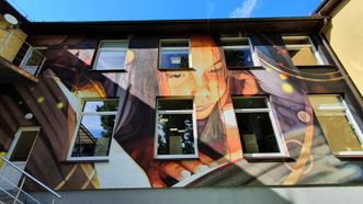 Mural Girl with Book