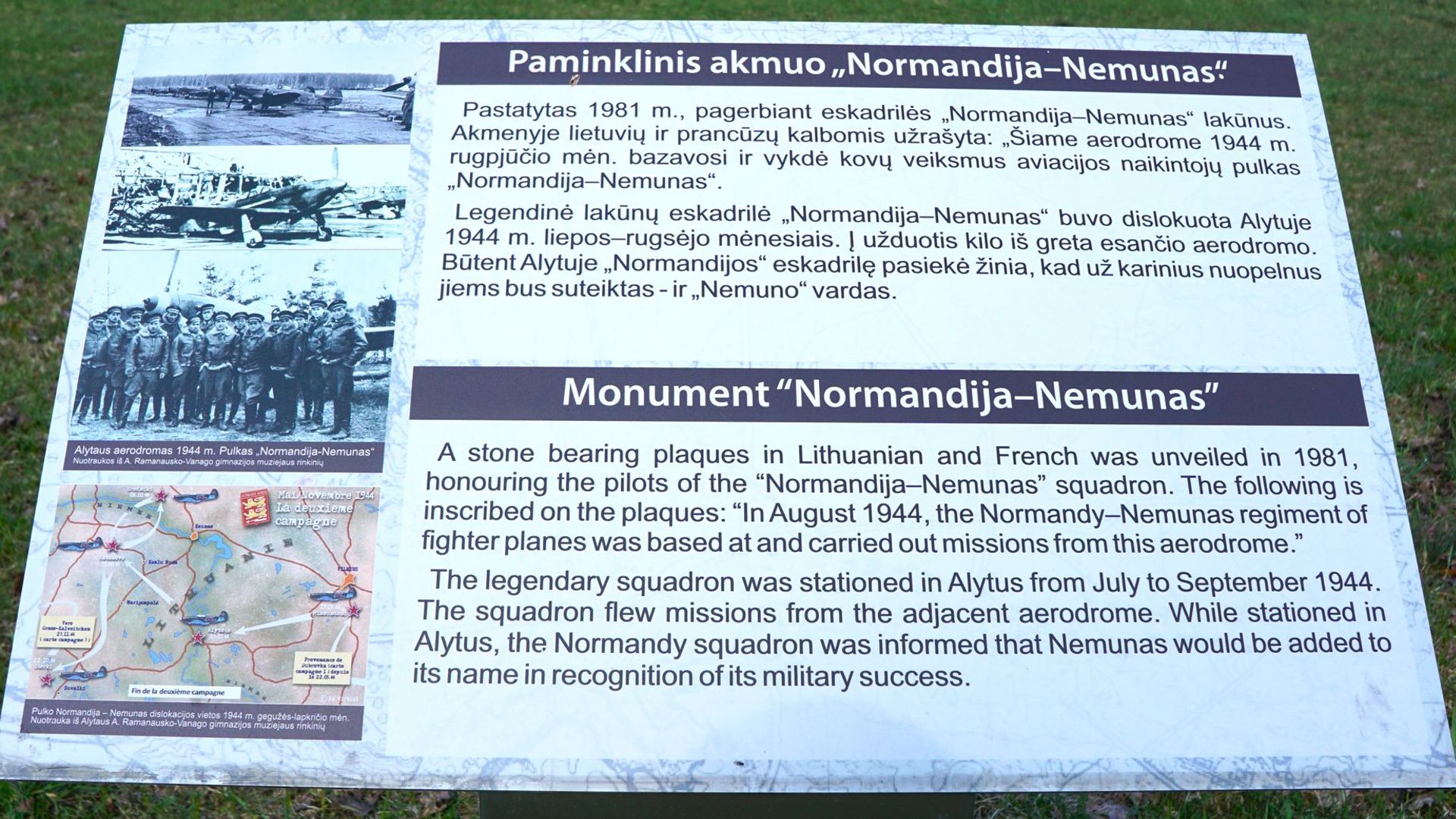 Paminklinis akmuo Normandija - Nemunas